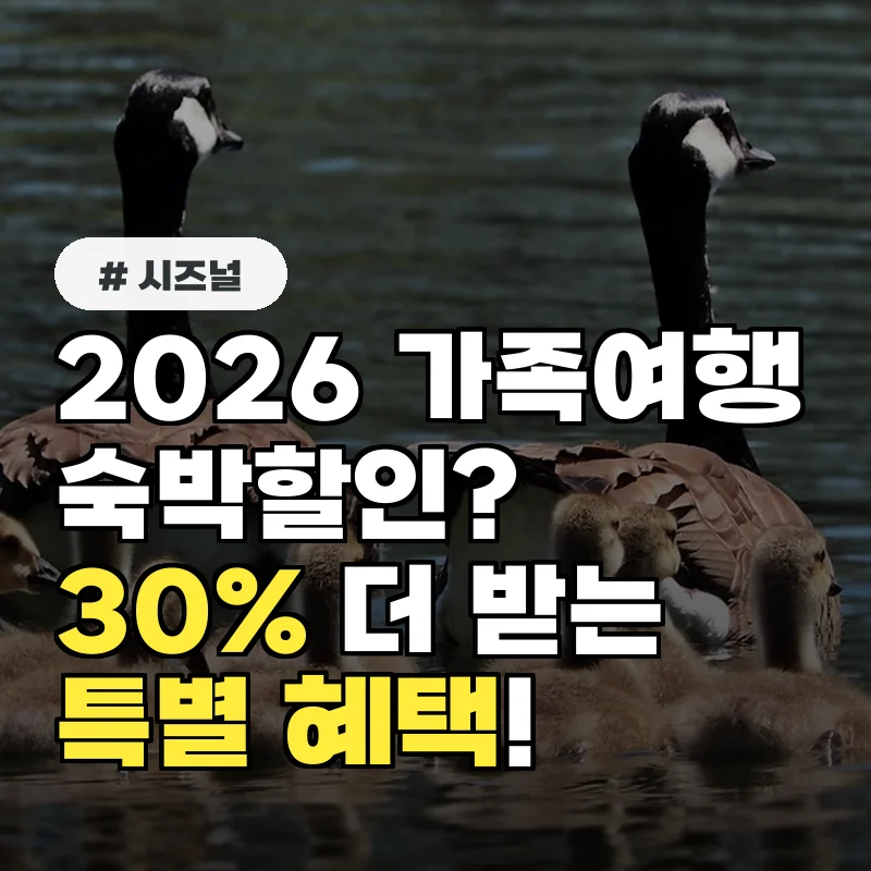 2026 가족 여행 숙박할인? 이 혜택 아는 사람만 30% 더 받아요