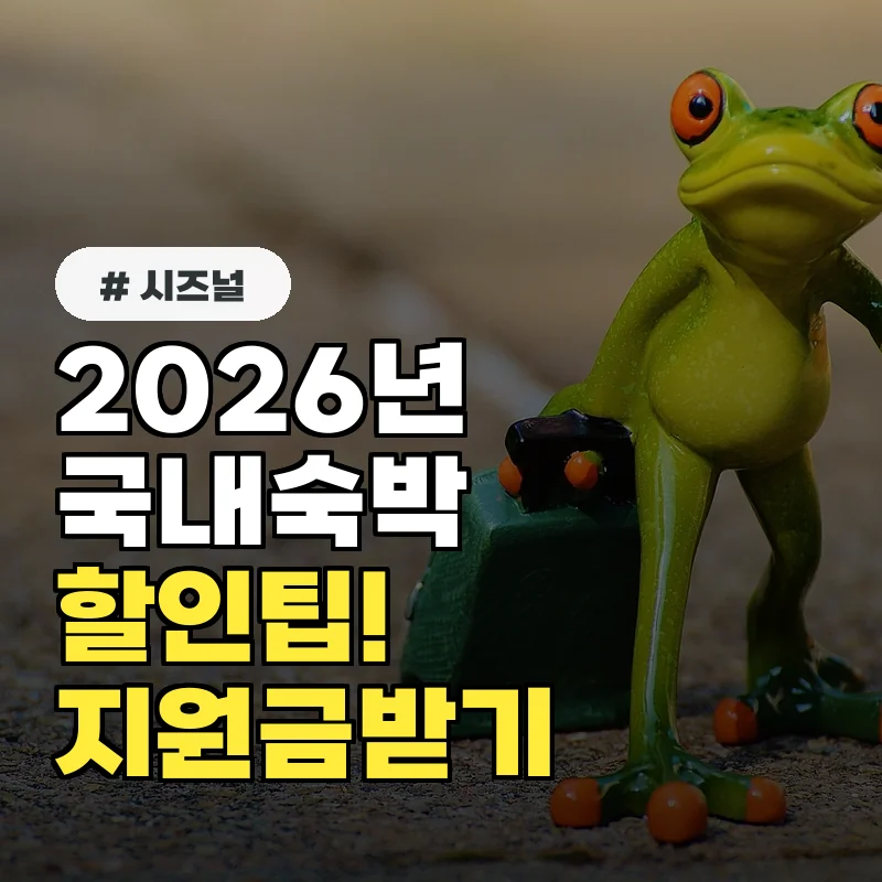 2026 국내 숙박할인, 숨은 지원금 놓치지 않는 5가지 팁