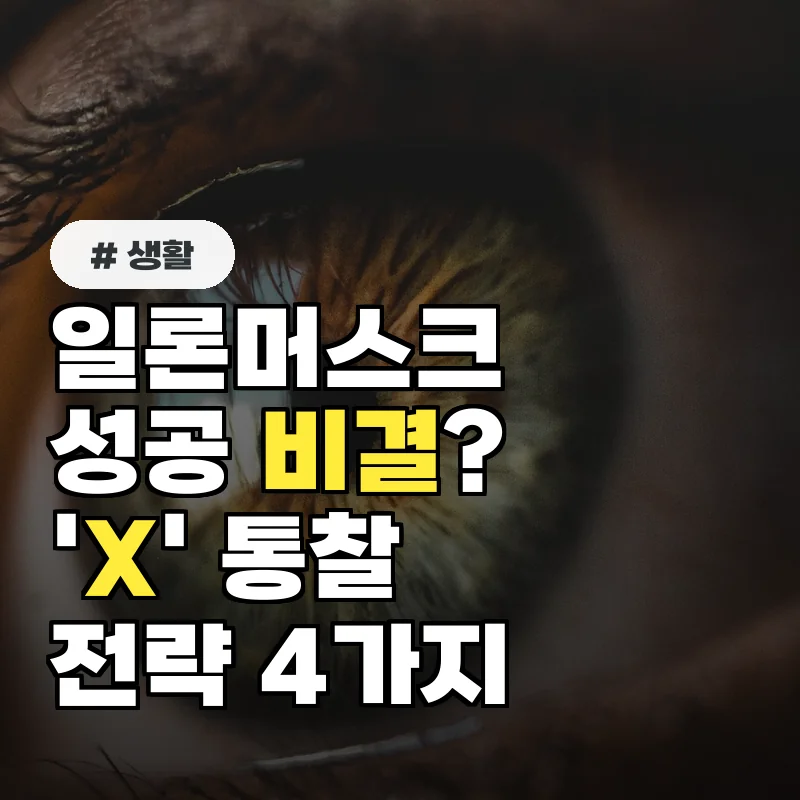일론머스크 성공 비결? 'X'에 숨겨진 그의 통찰력과 사업 전략 4가지