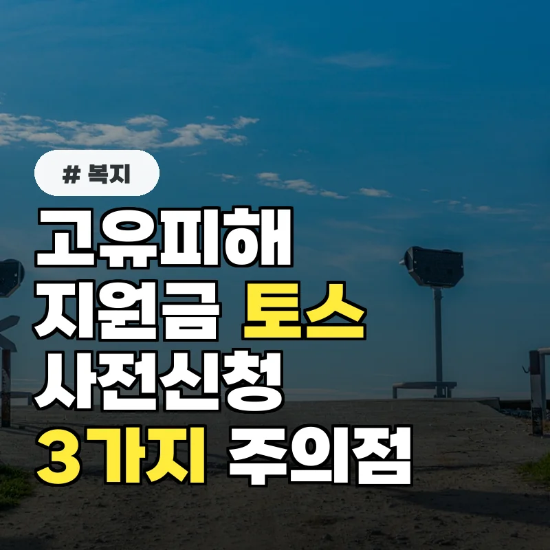 고유피해지원금 토스 사전신청, 신청 전 놓치면 손해 보는 3가지 주의점