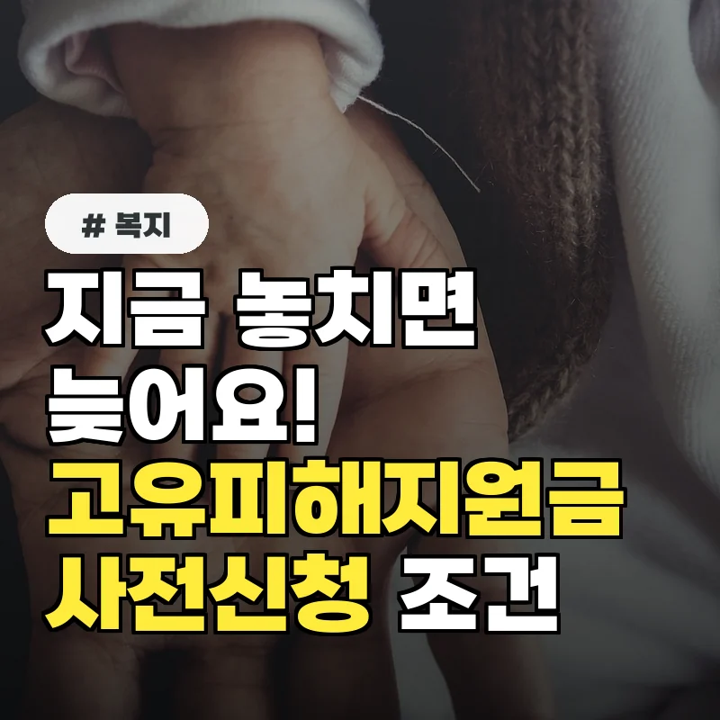 지금 놓치면 늦어요! 고유피해지원금 신한카드 사전신청 필수 조건 3가지