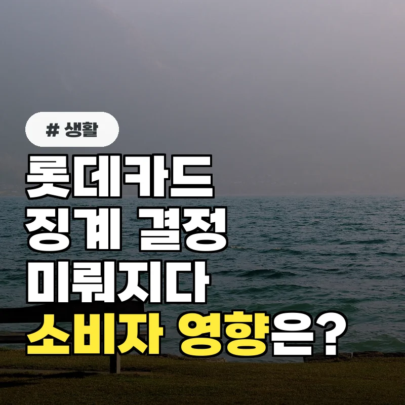 롯데카드 징계 결정 연기, 소비자 영향은 없을까?